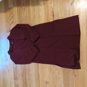 Maroon long cardigan